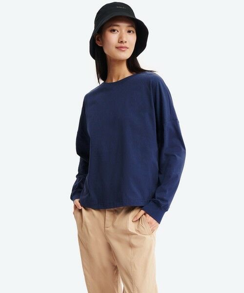 AIGLE/エーグル 吸水速乾 抗菌防臭 ロングスリーブTシャツ ネイビー M AIGLE/エーグル 吸水速乾 抗菌防臭 ロングスリーブTシャツ ネイビー M