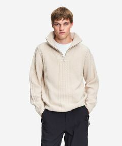 AIGLE / エーグル ニット・セーター | ケーブルニット オーバーサイズハーフジップセーター