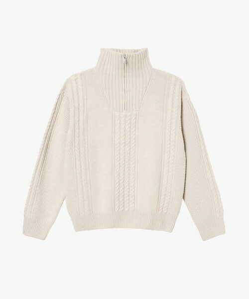 AIGLE / エーグル ニット・セーター | ケーブルニット オーバーサイズハーフジップセーター | 詳細6