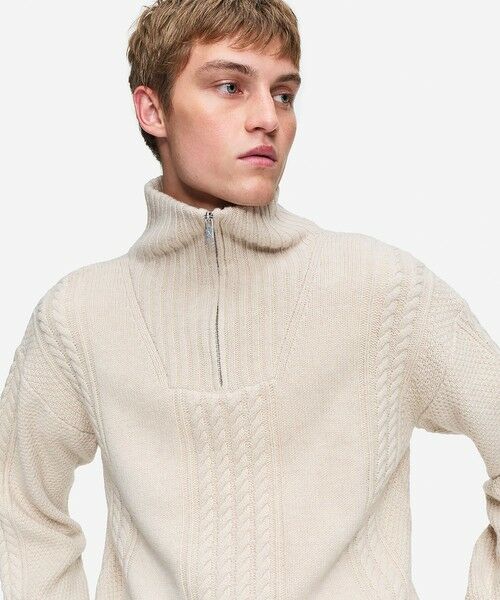 AIGLE / エーグル ニット・セーター | ケーブルニット オーバーサイズハーフジップセーター | 詳細1