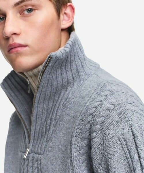 AIGLE / エーグル ニット・セーター | ケーブルニット オーバーサイズハーフジップセーター | 詳細13