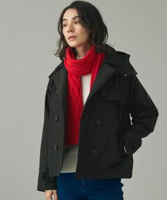 AIGLE / エーグル トレンチコート | GORE TEX ゴアテックス 防風 防水 透湿 2レイヤー ショートトレンチコート / フード脱着可