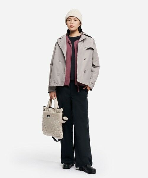 AIGLE / エーグル トレンチコート | GORE TEX ゴアテックス 防風 防水 透湿 2レイヤー ショートトレンチコート / フード脱着可 | 詳細1