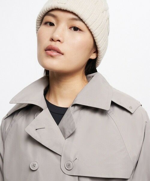 AIGLE / エーグル トレンチコート | GORE TEX ゴアテックス 防風 防水 透湿 2レイヤー ショートトレンチコート / フード脱着可 | 詳細4