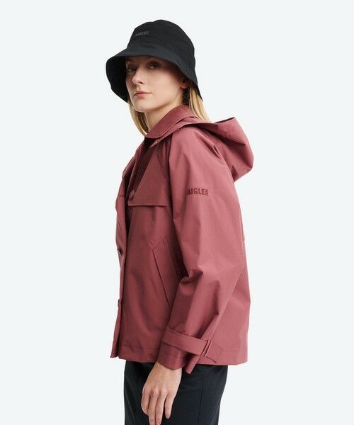AIGLE / エーグル トレンチコート | GORE TEX ゴアテックス 防風 防水 透湿 2レイヤー ショートトレンチコート / フード脱着可 | 詳細8