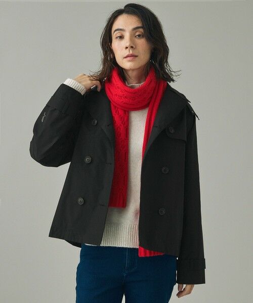 AIGLE / エーグル トレンチコート | GORE TEX ゴアテックス 防風 防水 透湿 2レイヤー ショートトレンチコート / フード脱着可 | 詳細16