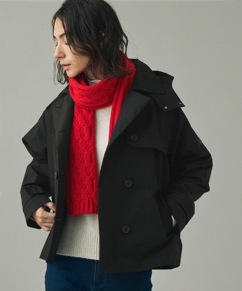 AIGLE / エーグル トレンチコート | GORE TEX ゴアテックス 防風 防水 透湿 2レイヤー ショートトレンチコート / フード脱着可 | 詳細17