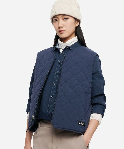 AIGLE / エーグル ダウンジャケット・ベスト | Repreve中綿インサレーション リバーシブルキルティングボアベスト | 詳細3