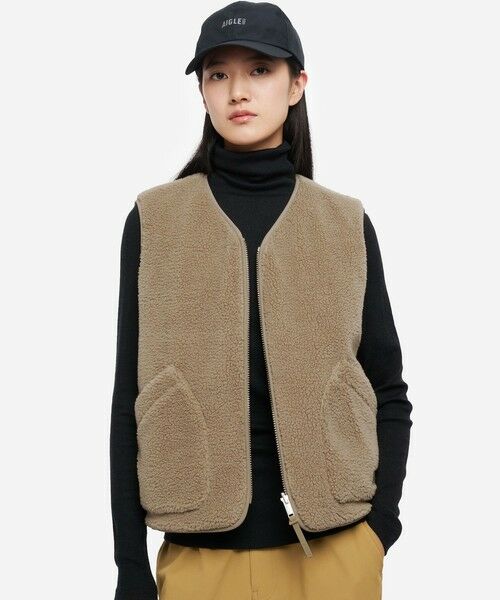 AIGLE / エーグル ダウンジャケット・ベスト | Repreve中綿インサレーション リバーシブルキルティングボアベスト | 詳細7