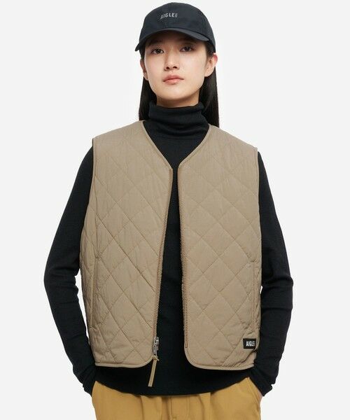 AIGLE / エーグル ダウンジャケット・ベスト | Repreve中綿インサレーション リバーシブルキルティングボアベスト | 詳細9