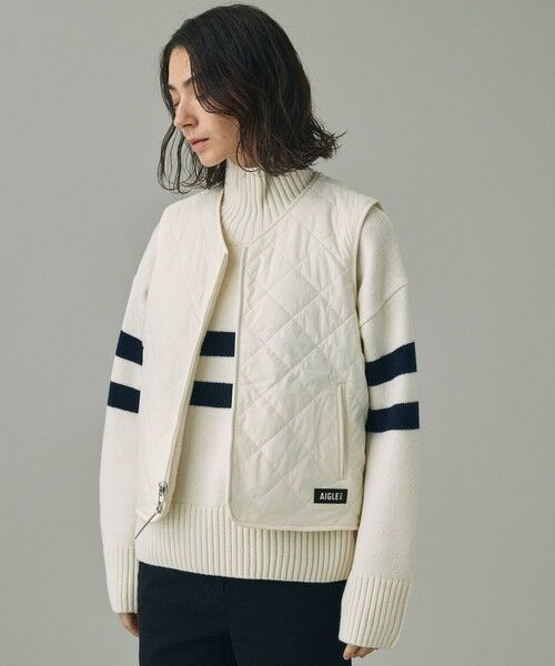 AIGLE / エーグル ダウンジャケット・ベスト | Repreve中綿インサレーション リバーシブルキルティングボアベスト | 詳細15