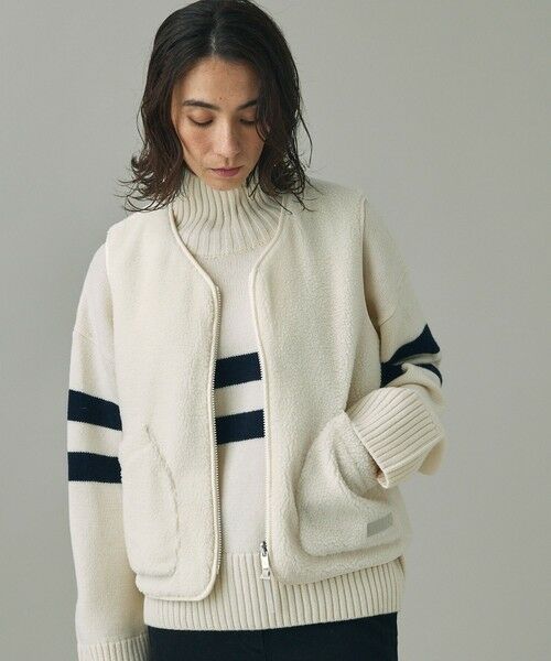 AIGLE/エーグル Repreve中綿インサレーション リバーシブルキルティングボアベスト ホワイト 38(M)