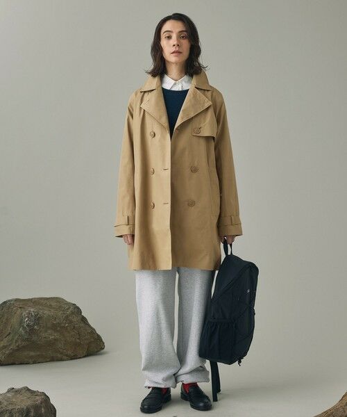 AIGLE / エーグル トレンチコート | GORE-TEX ゴアテックス 防風 防水 透湿 ミドルトレンチコート / フード取り外し可 | 詳細2