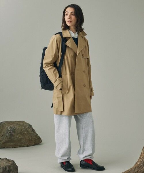 AIGLE / エーグル トレンチコート | GORE-TEX ゴアテックス 防風 防水 透湿 ミドルトレンチコート / フード取り外し可 | 詳細3