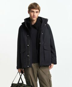 透湿 防水 防風 ミリタリーツイルフーデッドジャケット T-KIT / フード取り外し可