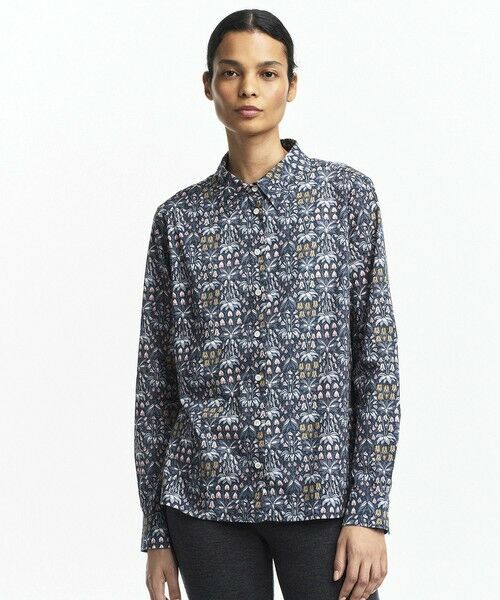 AIGLE/エーグル 【LIBERTY】 ロングスリーブシャツ ネイビー 40(L)