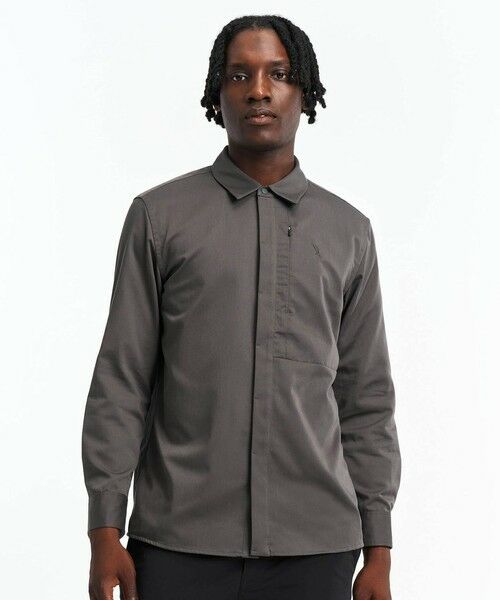 AIGLE/エーグル 吸水速乾 ロングスリーブシャツ グレー L AIGLE/エーグル 吸水速乾 ロングスリーブシャツ グレー L