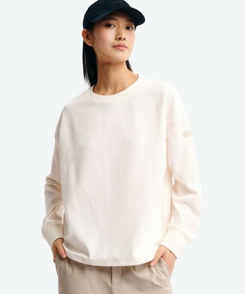 AIGLE/エーグル ダイヤモンドキルティング ワッフルフリースプルオーバー ホワイト 38(M) AIGLE/エーグル ダイヤモンドキルティング ワッフルフリースプルオーバー ホワイト 38(M)