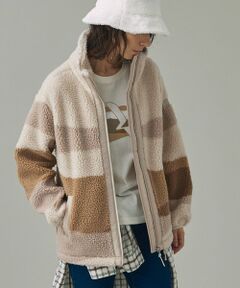 AIGLE / エーグル ブルゾン | ジップアップシェルパフリース ジップアップボアブルゾン