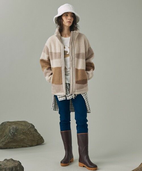 AIGLE / エーグル ブルゾン | ジップアップシェルパフリース ジップアップボアブルゾン | 詳細3