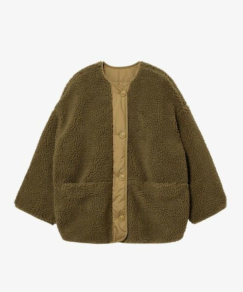 AIGLE / エーグル ブルゾン | 撥水 リバーシブル キルティングボア シェルパジャケット | 詳細7