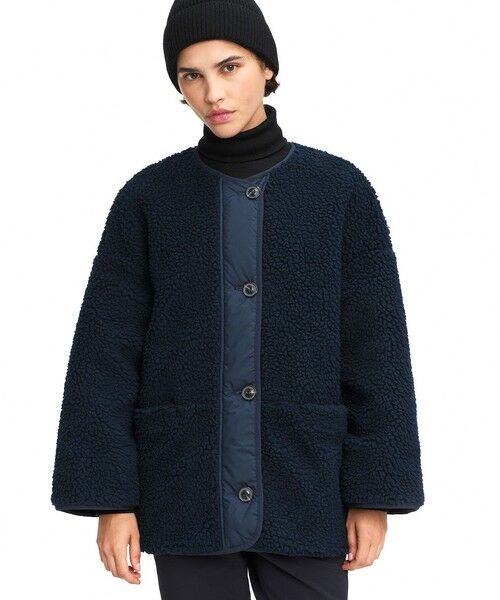 AIGLE / エーグル ブルゾン | 撥水 リバーシブル キルティングボア シェルパジャケット | 詳細16