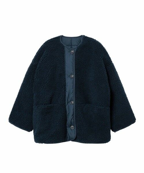 AIGLE / エーグル ブルゾン | 撥水 リバーシブル キルティングボア シェルパジャケット | 詳細18