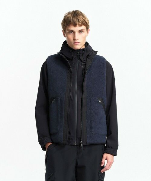 AIGLE/エーグル リバーシブルフリースベスト T-Kit 2WAY ダークネイビー S