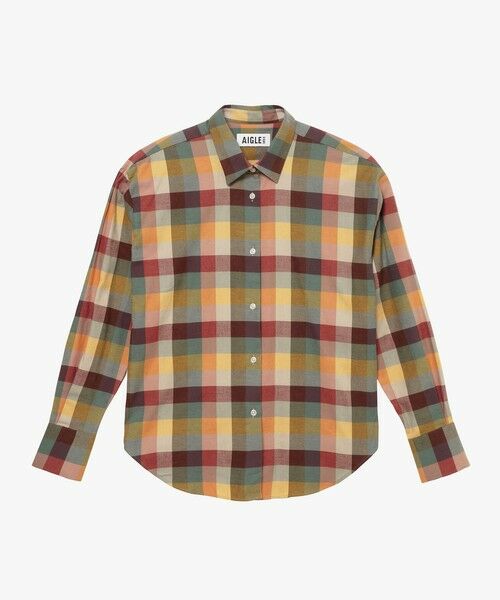 AIGLE / エーグル シャツ・ブラウス | フランネルチェックシャツ(ブラウン)
