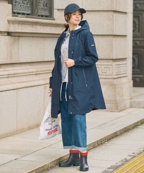 AIGLE / エーグル トレンチコート | 透湿 防水 防風 2.5レイヤー フーデッドロングコート RP | 詳細5