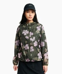 AIGLE / エーグル ナイロンジャケット | UVカット 撥水 プリントフーデッドジャケット RP