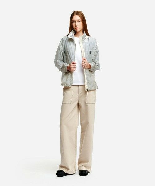 AIGLE / エーグル ナイロンジャケット | 超軽量 撥水 UVカット ストライプ エクストラライト フーディジャケット | 詳細1