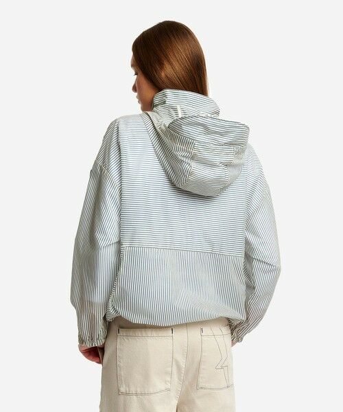 AIGLE / エーグル ナイロンジャケット | 超軽量 撥水 UVカット ストライプ エクストラライト フーディジャケット | 詳細5