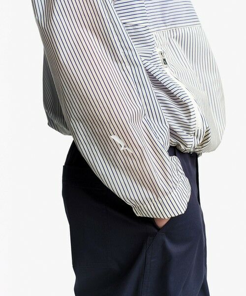 AIGLE / エーグル ナイロンジャケット | 超軽量 撥水 UVカット ストライプ エクストラライト フーディジャケット | 詳細10