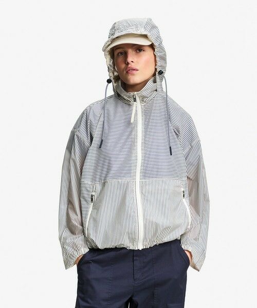 AIGLE / エーグル ナイロンジャケット | 超軽量 撥水 UVカット ストライプ エクストラライト フーディジャケット | 詳細8