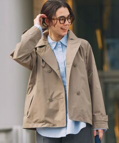 AIGLE / エーグル トレンチコート | 防風 透湿 防水 GORE-TEX ゴアテックス ショートトレンチコート / フード取り外し可