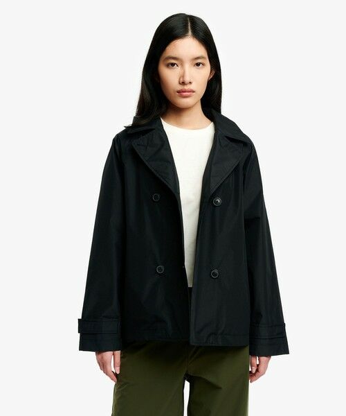 AIGLE / エーグル トレンチコート | 防風 透湿 防水 GORE-TEX ゴアテックス ショートトレンチコート / フード取り外し可 | 詳細4