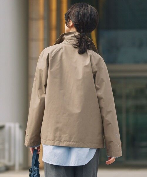 AIGLE / エーグル トレンチコート | 防風 透湿 防水 GORE-TEX ゴアテックス ショートトレンチコート / フード取り外し可 | 詳細10