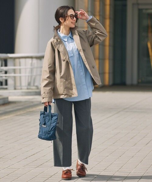 AIGLE / エーグル トレンチコート | 防風 透湿 防水 GORE-TEX ゴアテックス ショートトレンチコート / フード取り外し可 | 詳細12