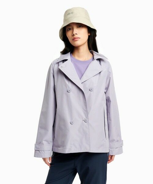 AIGLE / エーグル トレンチコート | 防風 透湿 防水 GORE-TEX ゴアテックス ショートトレンチコート / フード取り外し可 | 詳細16