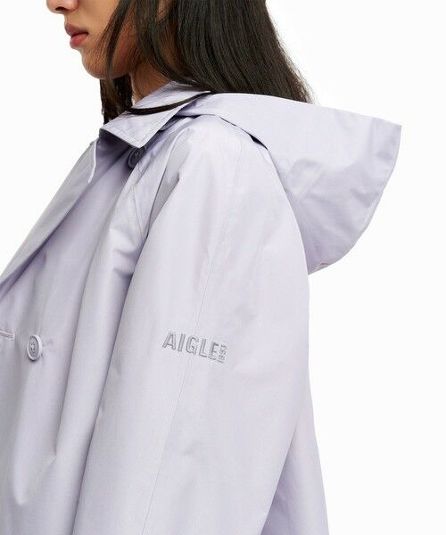 AIGLE / エーグル トレンチコート | 防風 透湿 防水 GORE-TEX ゴアテックス ショートトレンチコート / フード取り外し可 | 詳細20