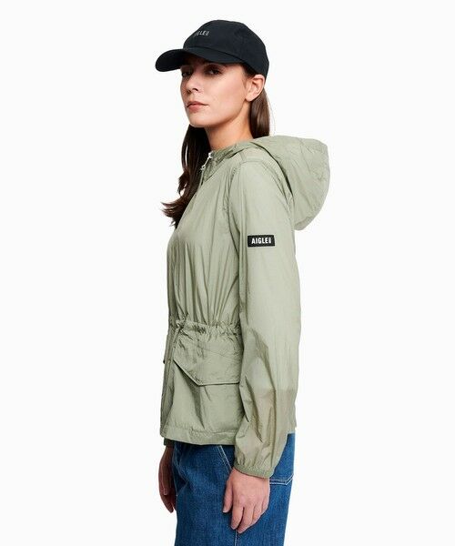 AIGLE / エーグル ナイロンジャケット | 超軽量 撥水 UVカット フーディショートジャケット | 詳細18