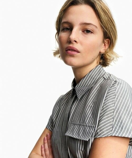 AIGLE / エーグル シャツ・ブラウス | 吸水速乾 クールマックス  ウーブンストライプシャツ / 裾ドローコード | 詳細4