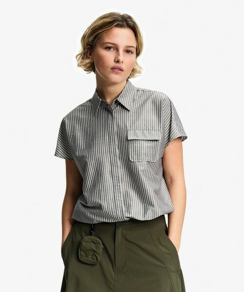 AIGLE / エーグル シャツ・ブラウス | 吸水速乾 クールマックス  ウーブンストライプシャツ / 裾ドローコード | 詳細6