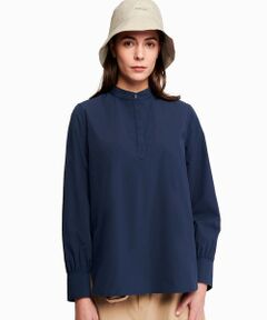 AIGLE / エーグル シャツ・ブラウス | UVカット SOLOTEX ソフトストレッチ ハーフプラケット ノーカラーエレガントシャツ