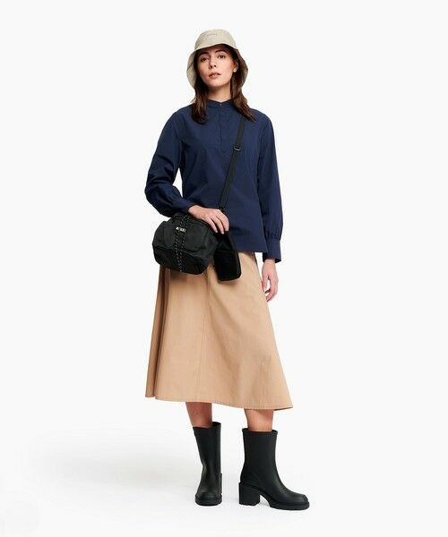 AIGLE / エーグル シャツ・ブラウス | UVカット SOLOTEX ソフトストレッチ ハーフプラケット ノーカラーエレガントシャツ | 詳細1