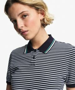 AIGLE / エーグル ポロシャツ | UVカット ストライプ 半袖ポロシャツ