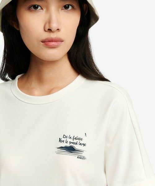 AIGLE / エーグル Tシャツ | UVカット 吸水速乾 ワンポイントグラフィック半袖Tシャツ | 詳細15