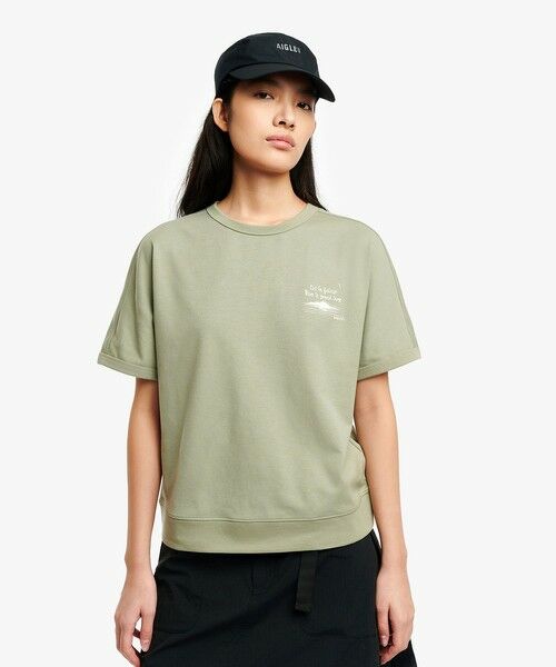 AIGLE / エーグル Tシャツ | UVカット 吸水速乾 ワンポイントグラフィック半袖Tシャツ | 詳細16