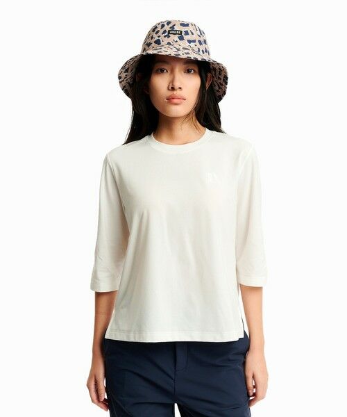 AIGLE / エーグル Tシャツ | プライムフレックス DFT UVC 3/4スリーブ ワンポイントロゴ刺繍 7分袖Tシャツ | 詳細11